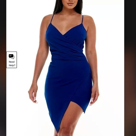 Revamped Blue wrap dress - Picture 1 of 6